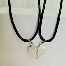 Ciondolo Cuore Spezzato Argento925 da dividere e formare due collane + INCISIONE