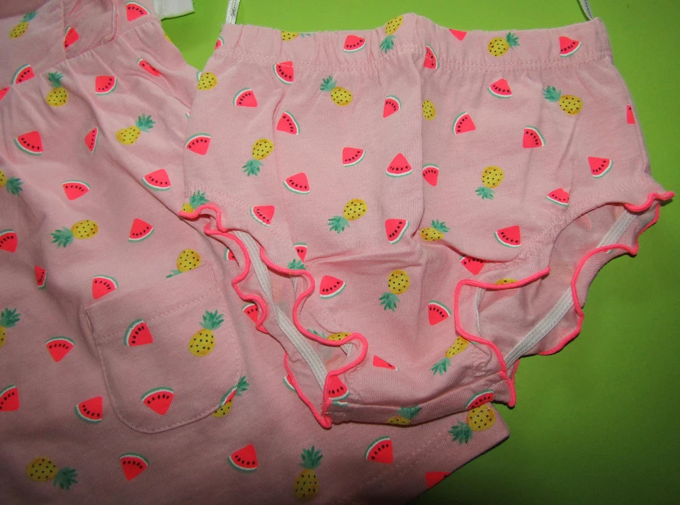 Baby Outfit Set Bio-Baumwolle 3 teilig Shirt Kleid & Schlüpfer rosa NEU - Bild 3 von 4