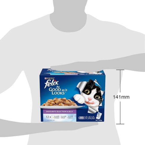 FELIX As Good As It Looks Adult Wet Cat Food Favourites Selection 60X85G - Picture 8 of 9