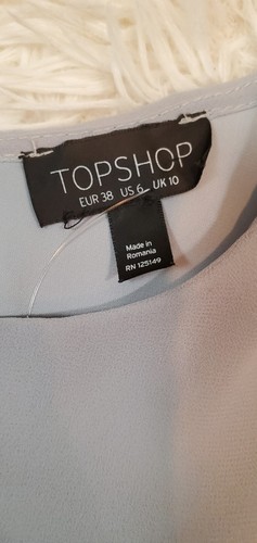 Topshop US 6 Langarm Stufen transparente Bluse - Bild 6 von 11