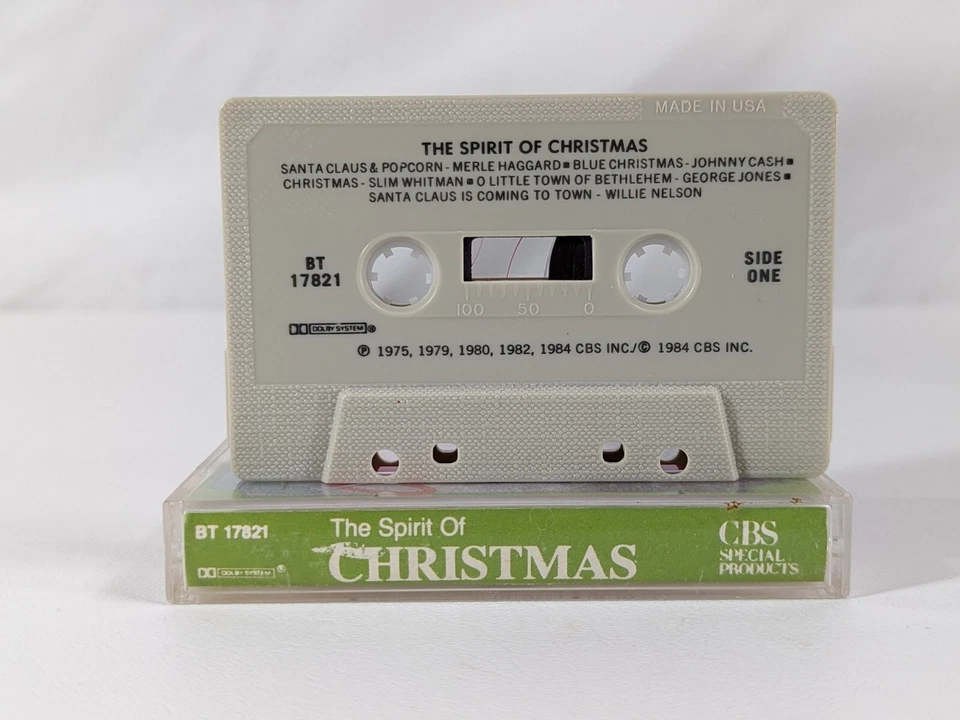 The Spirit of Christmas Cassette 1984 Willie Nelson Slim Whitman Johnny Cash Foto 4 de 4