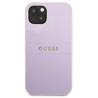 GUESS iPhone 13 Mini Hülle Saffiano Stripe Case Cover Purple / Violett