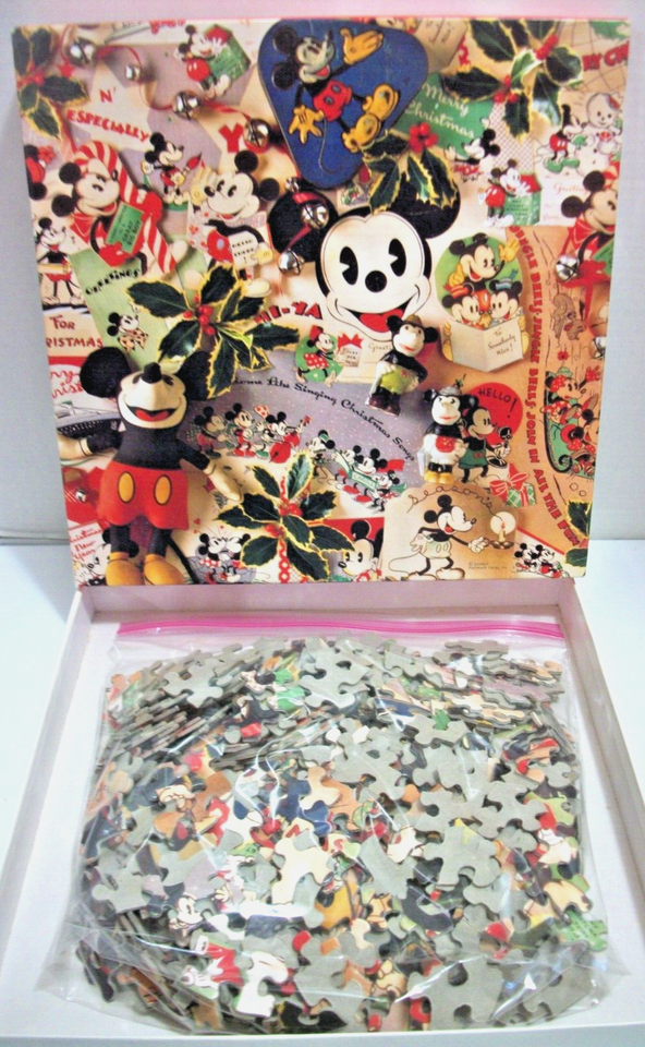 VTG Disney MICKEY'S CHRISTMAS MEMORIES 500 Piece Springbok Jigsaw