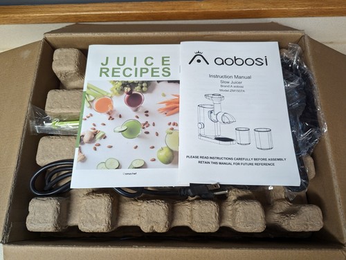 AOBOSI ZM1507A Small Caliber Cold Press Masticating Juicer Slow Juicer - Black - 第 1/8 張圖片