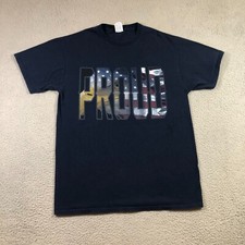 proud to be american T Shirt Mens M blue eagle flag patriot