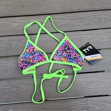 TYR Montus Bali Tieback Bikini Active Swim Top  Multicolor Women Size XS  (0/2) 