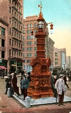 SAN FRANCISCO POSTCARD - LOTTA'S FOUNTAIN - MADE BY EDW. H MITCHELL AT SF