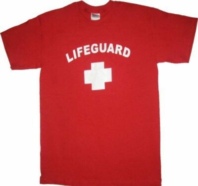 Lifeguard Life Guard Funny Costume T-shirt Red