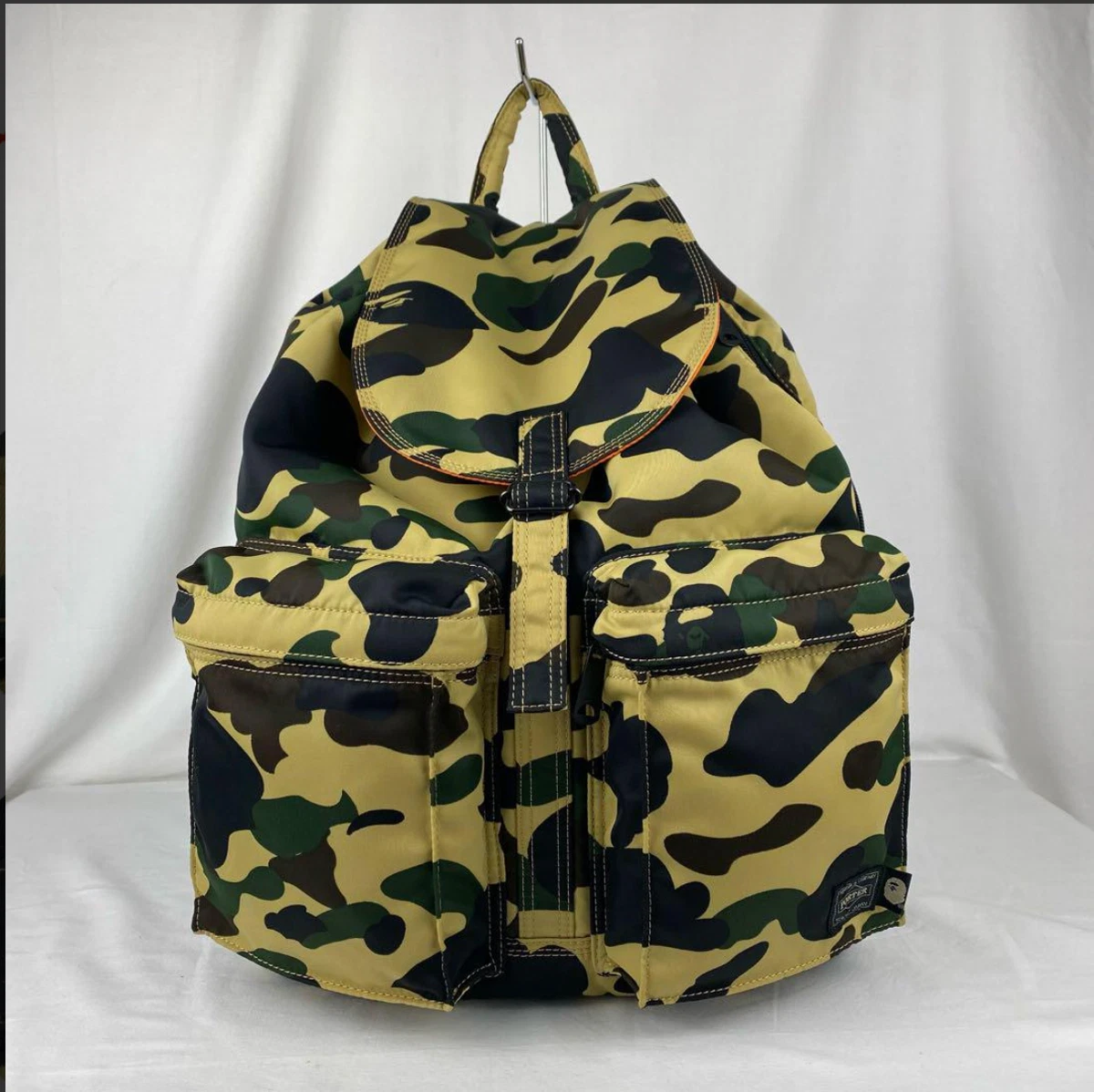 A Bathing Ape x Yoshida Porter Backpack 1st CAMO Rare BAPE Tanker Mint Japan