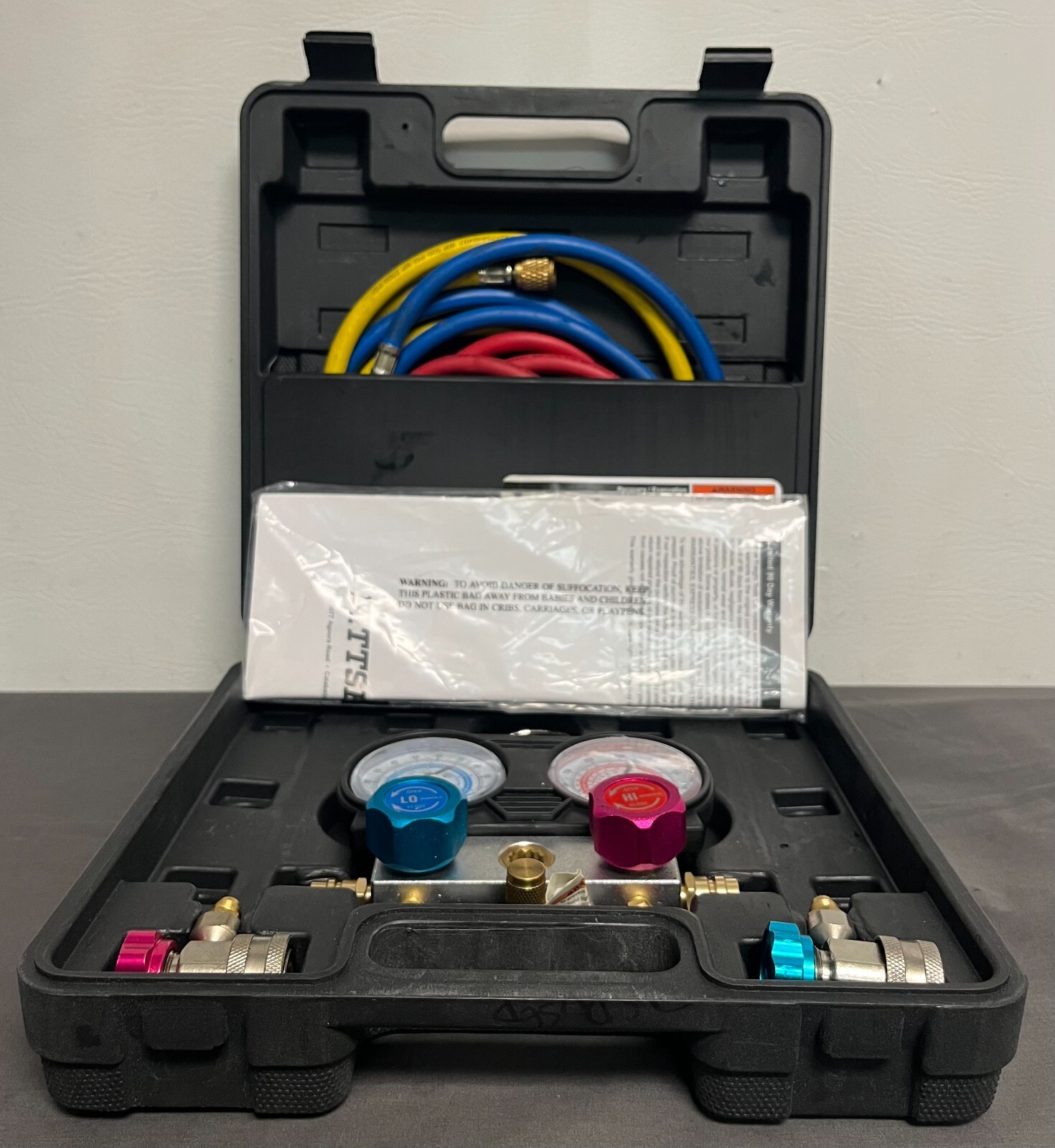 Pittsburgh AC Manifold Gauge Set R134A for Air Conditioning Systems