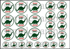 PEEL & STICK 1/2 3/8 1/4 INCH SINCLAIR 25 DECAL SHEET HO SCALE DIORAMA MODEL 