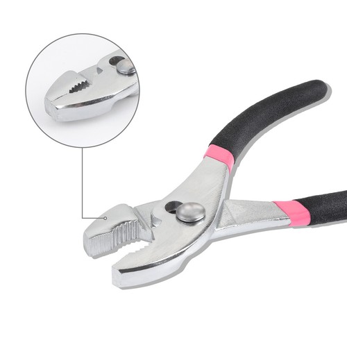 39PCS KIT UTENSILI MANUALI DOMESTICI CACCIAVITE PINZE MARTELLO CHIAVI ESAGONALI CASSETTA DEGLI ATTREZZI ROSA - Foto 6 di 11