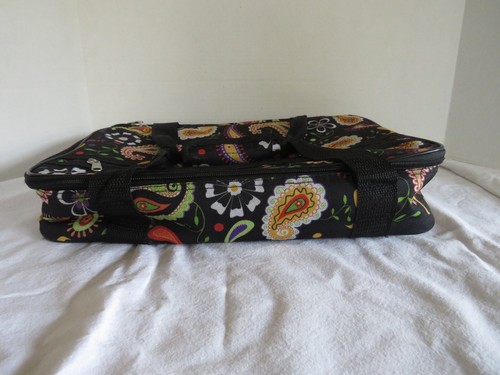 VTG PYREX PORTABLE INSULATED CARRY BAG-PAISLEY PRINT-16"X12"X4" - Picture 2 of 7