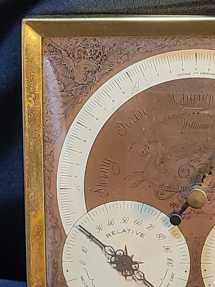 ANTIGUA ESTACIÓN METEOROLÓGICA WITTNAUER LONGINES MILIBARES TEMPERATURA HUMEDAD HECHA EN SUIZA Foto 3 de 4