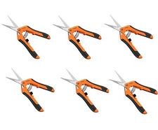 VIVOSUN 6Pcs Gardening Scissors Stainless Steel Pruning Shears Trimming Straight