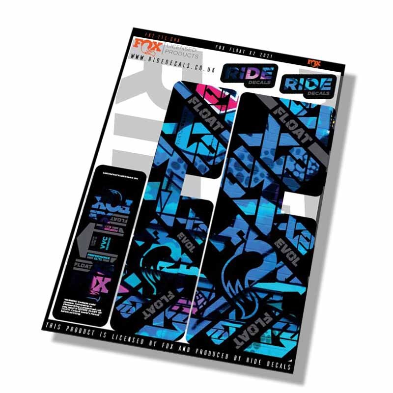 Fox Float-X2 Performance Elite 2021 Fork Decals Graffiti Licensed by Fox