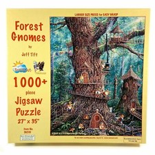 SunsOut Forest Gnomes 1000 Piece Jigsaw Puzzle 27x35 Large Pieces by Jeff Tift