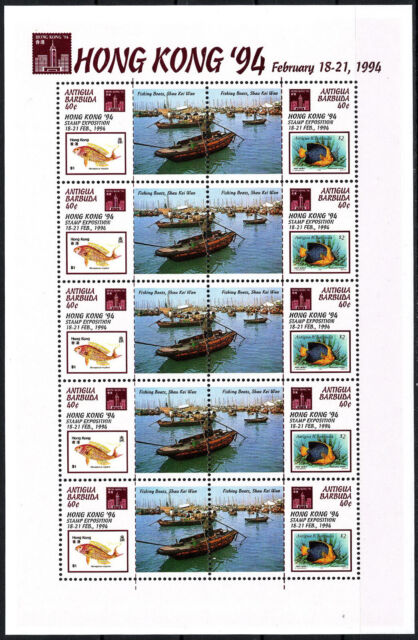 Antigua Barbuda - fishing boats small bow mint 1994 Mi. 1916-1917-