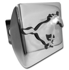 southern methodist university emblem chrome trailer hitch cover usa made