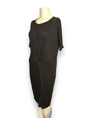 isabel marant t shirt dress Isabel Marant Etoile T-Shirt Dress Wilder Twist Front Char Gray Short Slv  sz S