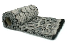 Fourrure artificielle galets 3D, Gris 50 x 160 cm