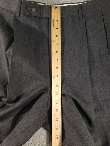 Brooks Brothers Pants Men's 37x37 Gray Pleated 100% Wool Made In USA NWT Stretch - Picture 6 of 13
