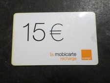 France Telecard, Mobicard Recharge 15 Orange Phone Card (A)