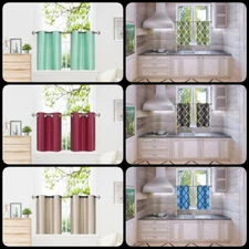 2pc WINDOW CURTAIN BLACKOUT LIGHT BLOCKING GROMMET PANEL MOROCCAN PRINT 36"L D24