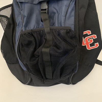 nike backpack 56323 Nike RN # 56323 Blue Mesh Large Capacity Pockets Logo Backpack