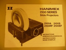 Instructions slide projector HANIMEX 2100 2100A 2100S 2100Rf 2100EF CD/EMail