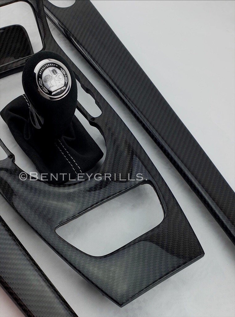 MERCEDES SL63 R230 SL63 AMG CARBON FIBER FIBRE INTERIOR TRIM KIT 2009