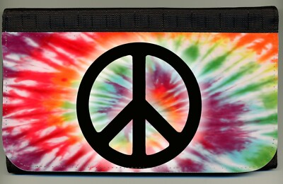 Peace Sign Rainbow Tie-Dye Tie Dye Logo Ladies Wallet Credit Card Coin Holder NW