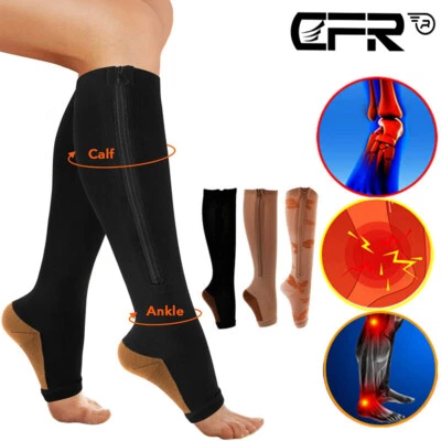 CFR Damen Herren Sports Vital Socks Zirkulation Recover Kompressionssocken 20-30mmHg