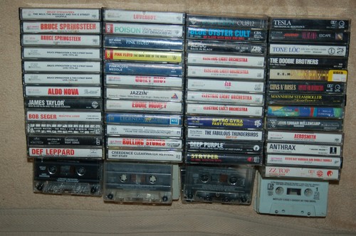VTG Lot Of 51+ Cassette Tapes 70s/80s Pink Floyd ELO Springsteen Journey