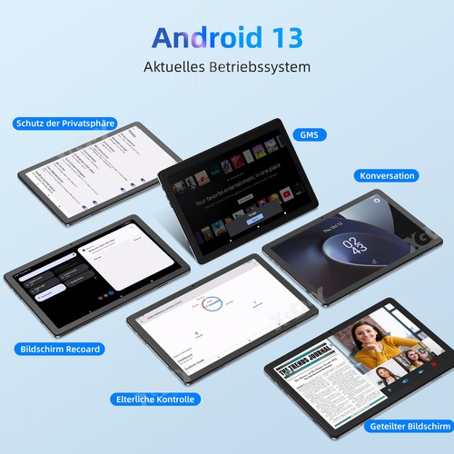 2025 PAD Tablet Android 15 24GB RAM+256GB 8000mAh 11 Zoll 13MP+8MP 5G WlFl USB-C - Bild 23 von 35