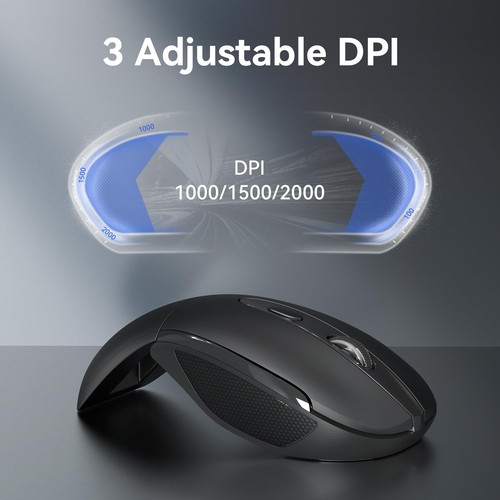 Folding Wireless Mouse, 2.4G Travel Mouse with USB Receiver, Wireless Mouse f... - Picture 2 of 6