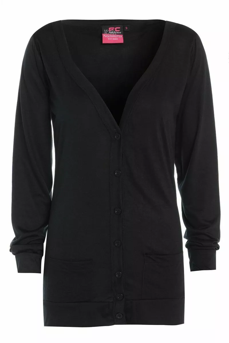 Button Up Boyfriend Cardigan Top Women Ladies Long Sleeve Pocket