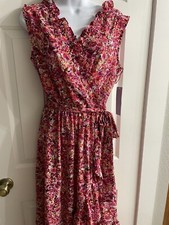 Nordstrom, London Time Dahlia Floral Wrap Dress, 4