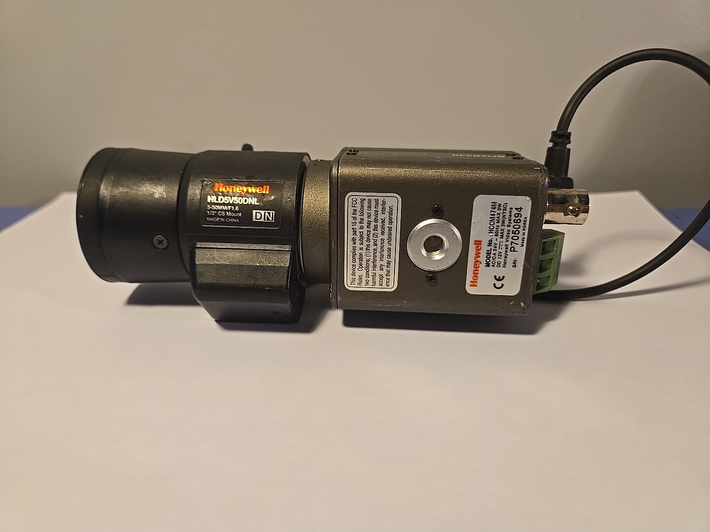 Honeywell HCC474M 5-50mm 470TVL Security Camera Untested As-Is OSD