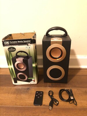 PORTABLE SOUND SYSTEM  SPEAKER RECHARGEABLE ZONE ELECTRONICS