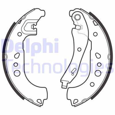 DELPHI LS2149 Bremsbackensatz Trommelbremse 229mm für VW POLO (AW1, BZ1) Hinten