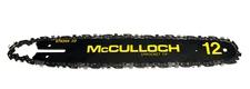 OEM MCCULLOCH 12" BAR, FREE CHAIN, ROLLER NOSE FITS 3216 2016 3200 2300 3800