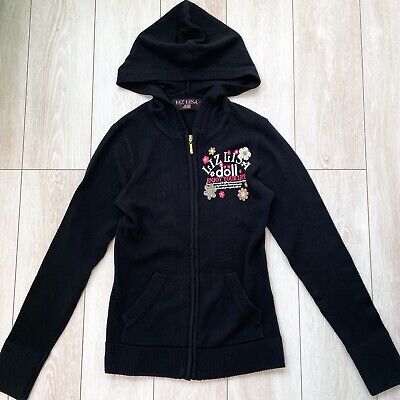 LIZ LISA Doll Knit Zip Hoodie Black Shibuya109 Gal GYARU LIZ LISA Doll Knit Zip Hoodie Black Shibuya109 Gal GYARU