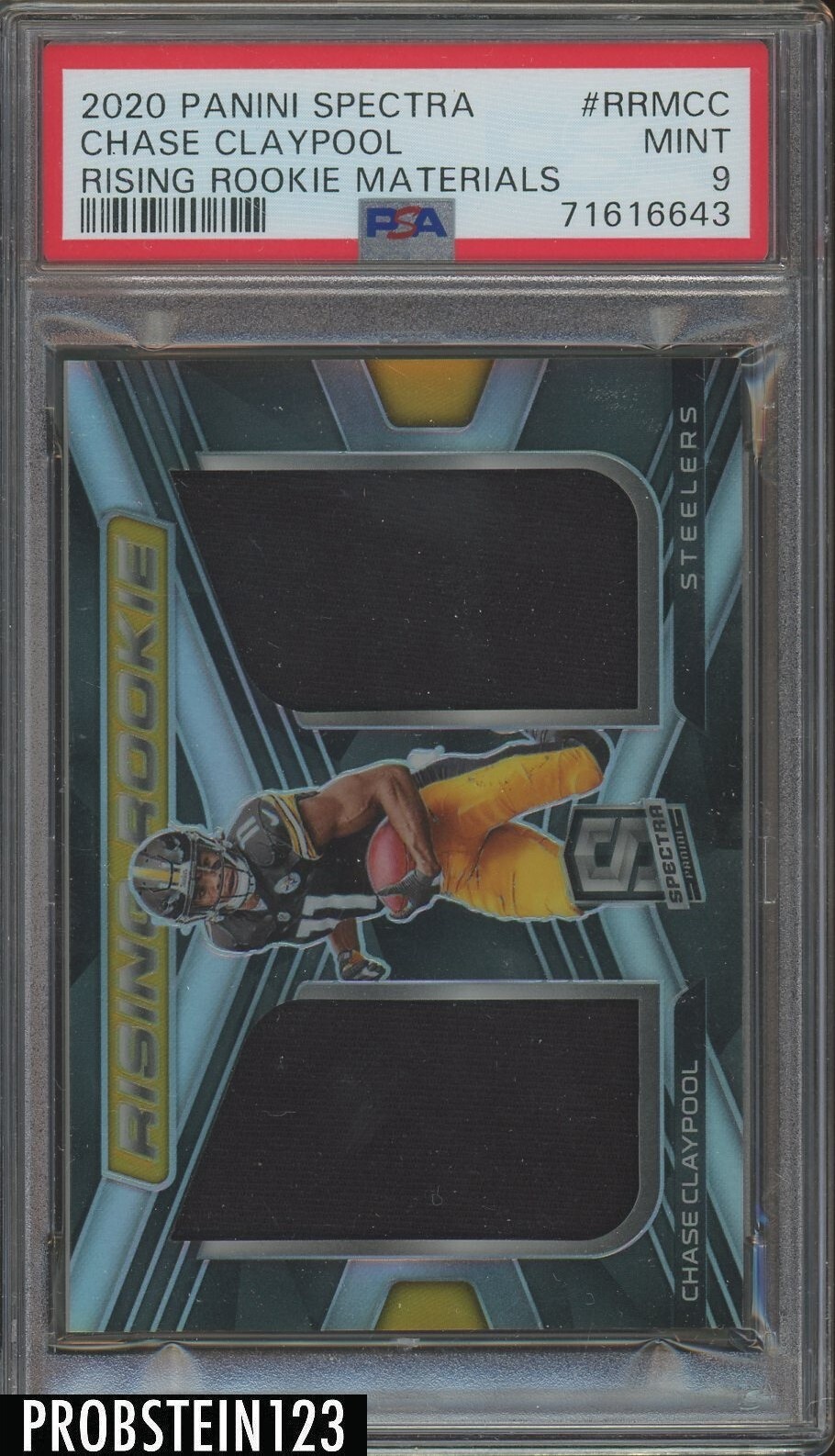 Chase Claypool Panini Spectra Rising Rookie Materials #RRMCC Base