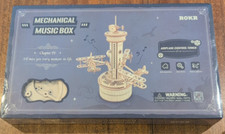 ROKR Airplane Control Tower 3D WOODEN PUZZLE MECHANICAL MUSIC BOX