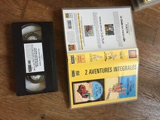 CASSETTE VIDEO VHS DESSIN ANIME TINTIN 2 av integrales crabe pinces + or noir
