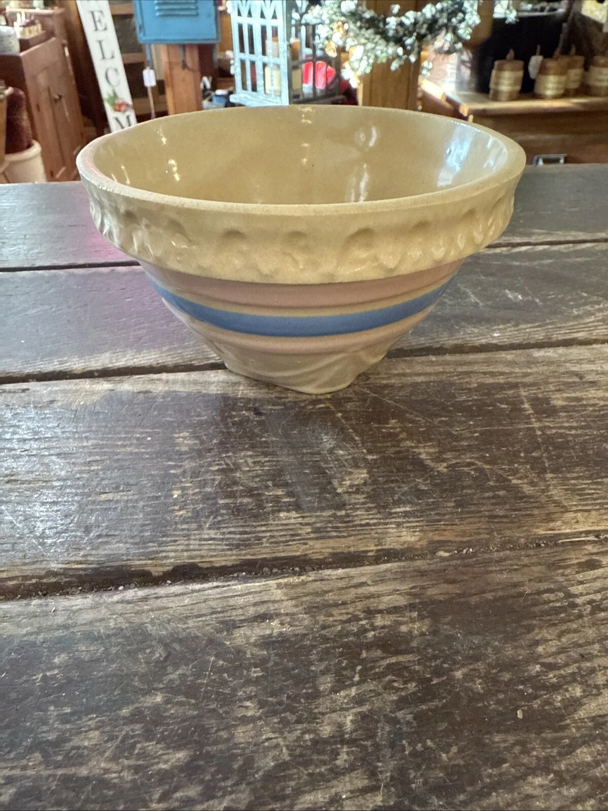 Antique Small Crock Mixing Bowl