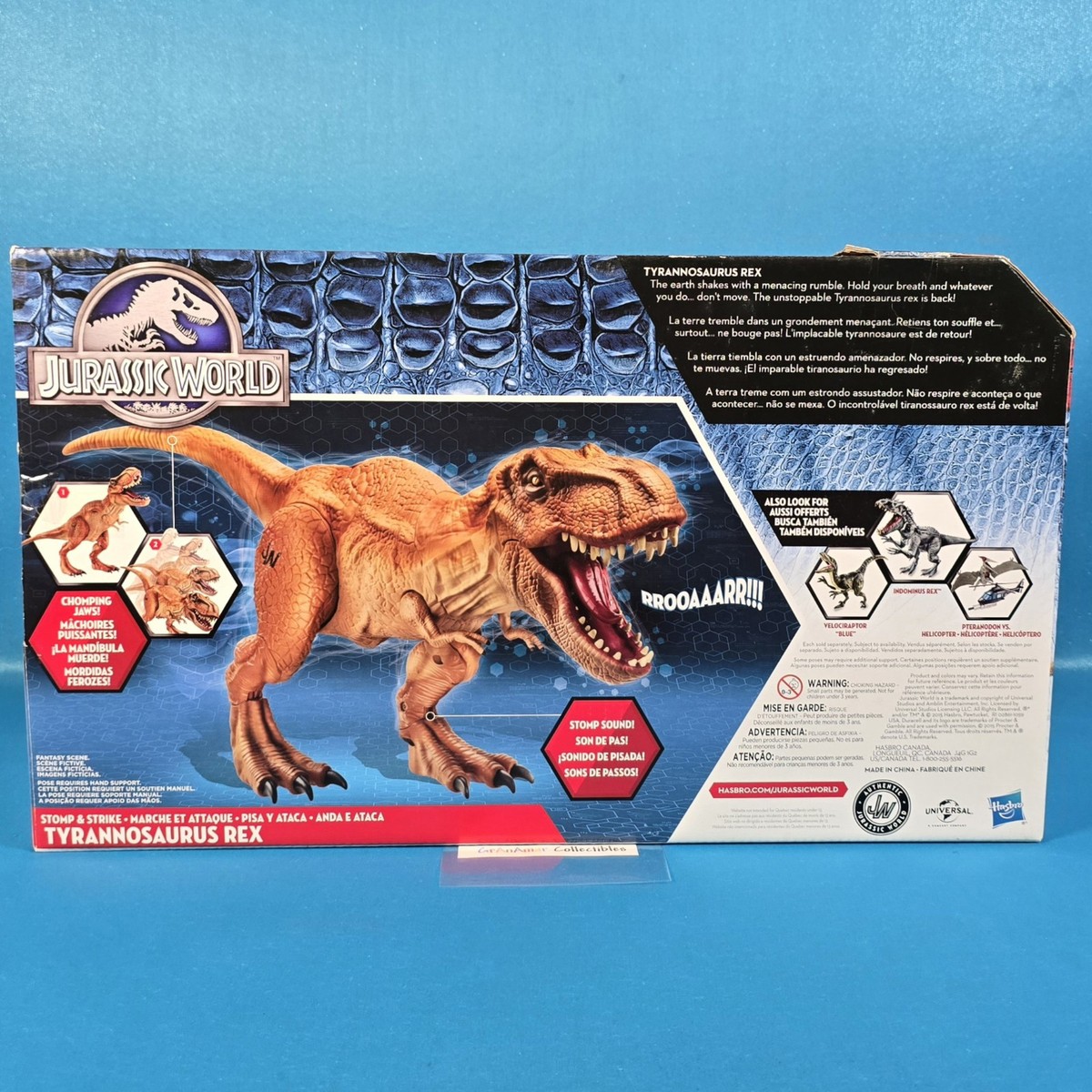 Jurassic World Stomp and Strike T-REX Tyrannosaurus Rex B2875 NEW