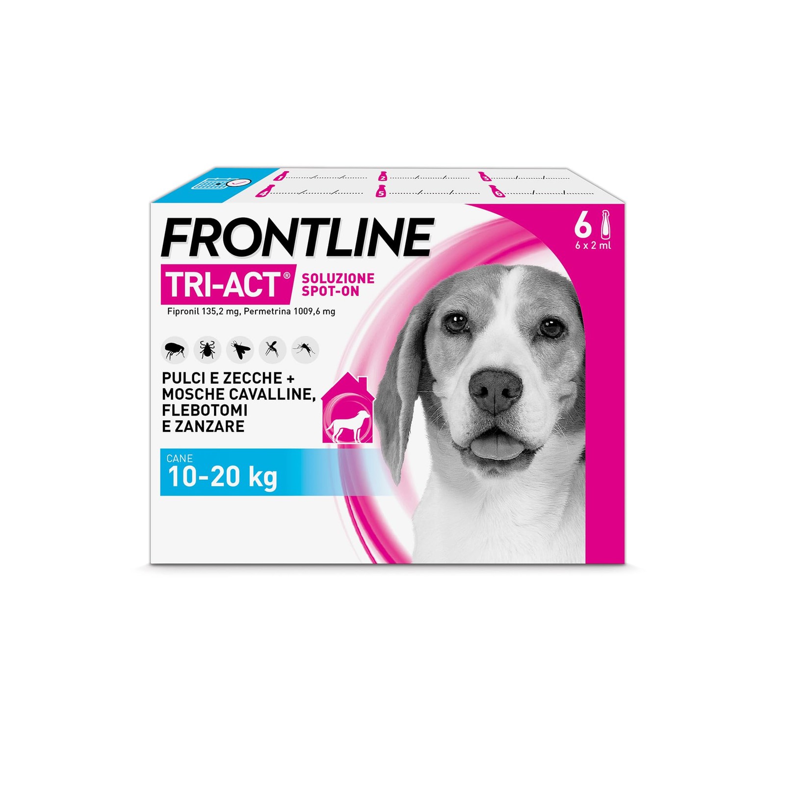 Frontline Triact Cani Medi 10-20Kg | 6 Pipette Anti-Zecche