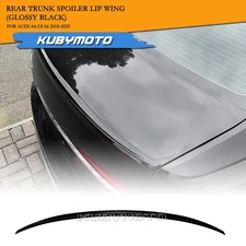 Car Rear Trunk Spoiler Wing Splitter Kit For Audi A6 C8 2018-2025 Glossy Black
